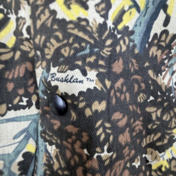 Vintage Bushlan Jacket Mens Extra Large Brown Camo Corduroy Bomber Hunting Snap - Picture 11 of 16